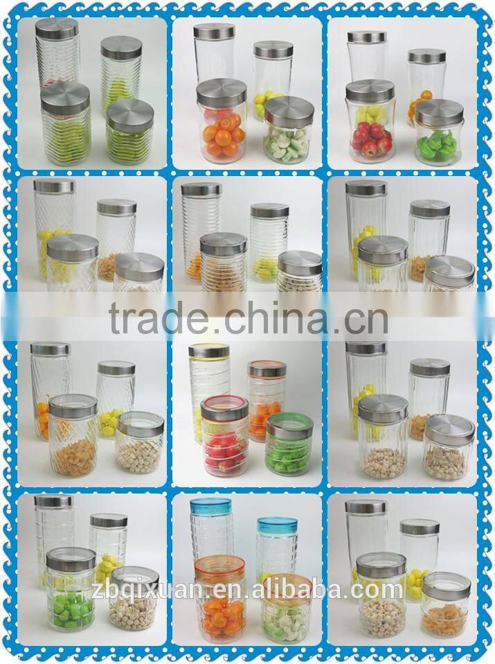 Beautiful Glass Storage Container with See-Through Metal Cover