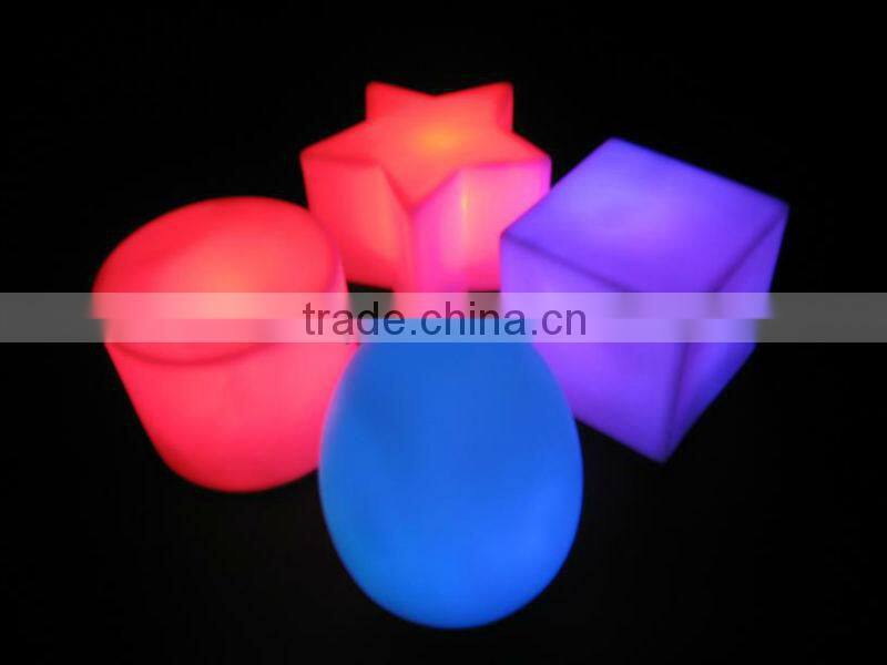colour changing led cube shape light lamp for wedding decoration