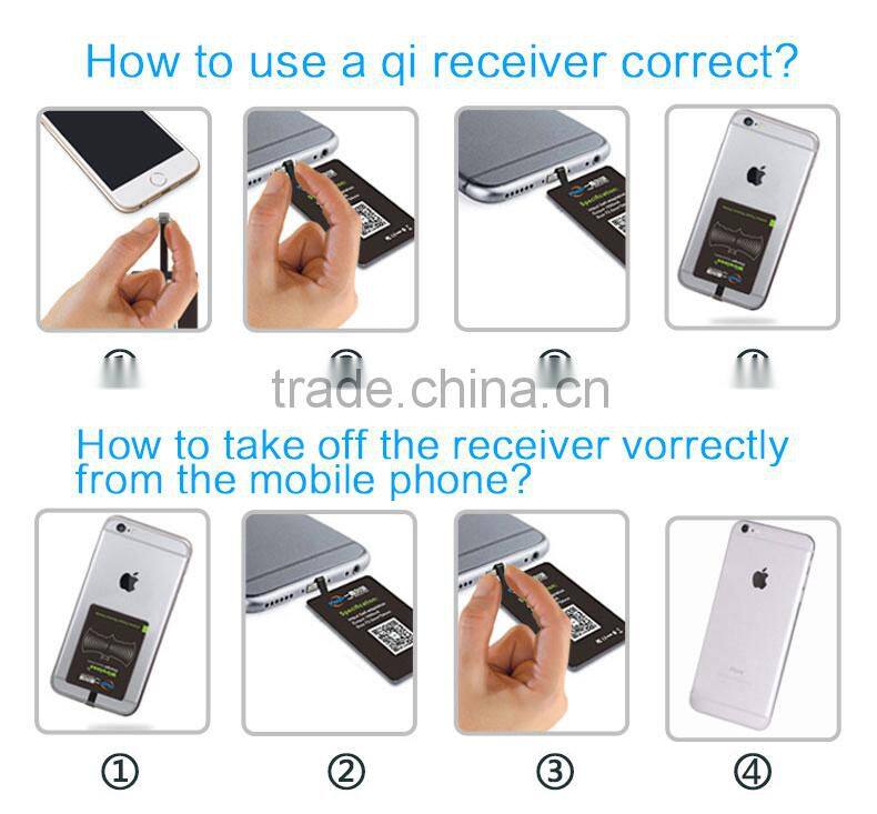 Cordless qi wireless mobile phone charger for charging compatible phones