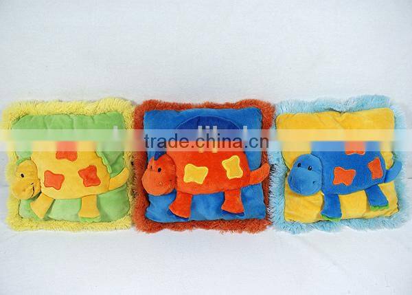 Plush soft toy flower embroidered cushion cover