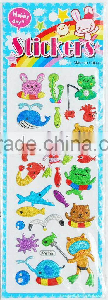 Cheap custom glitter sticker,foam sticker maker