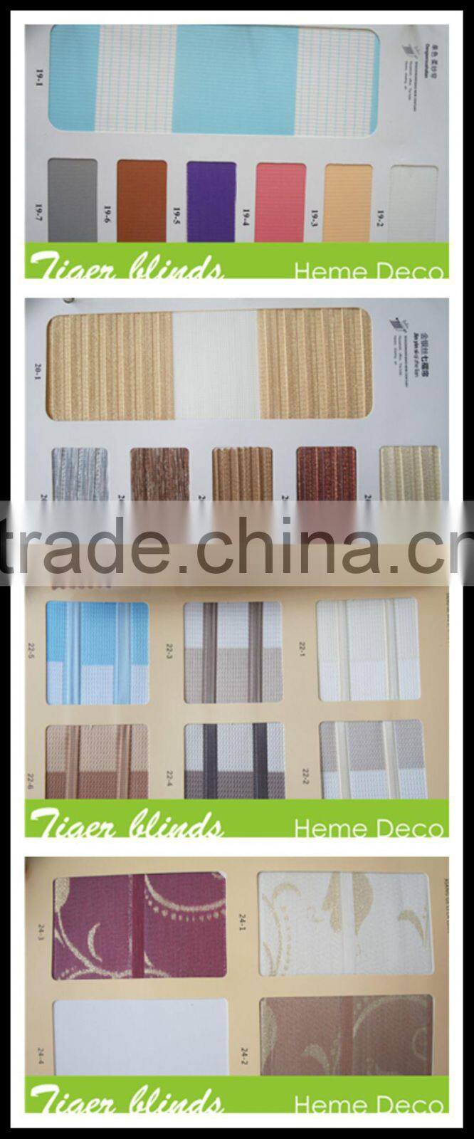 fashionable blackout high quality zebra blind