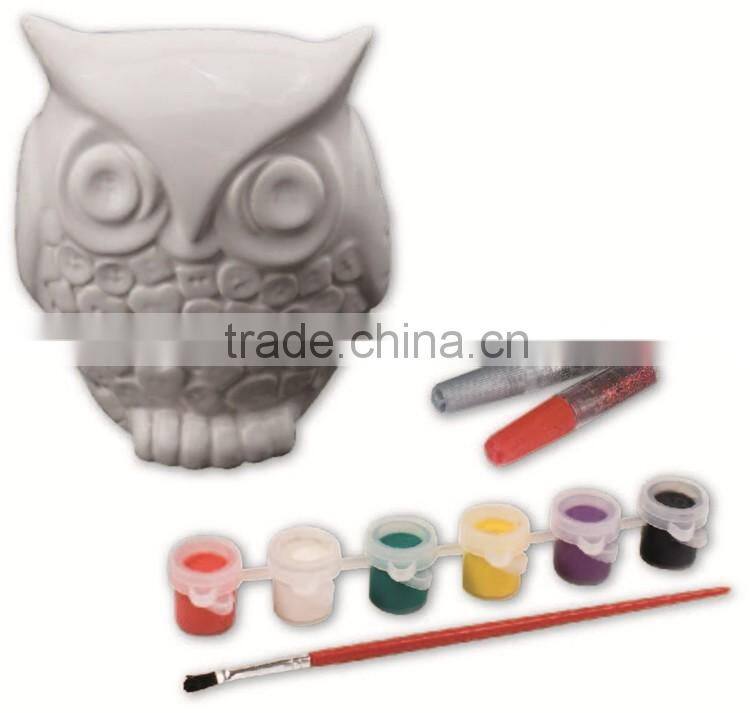 DIY Painting and Decorating Your Own Owl Bank For Kids