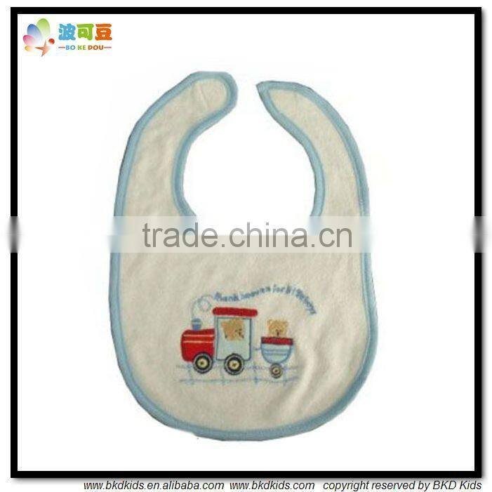 BKD plain cotton cartoon baby bibs factory supplier