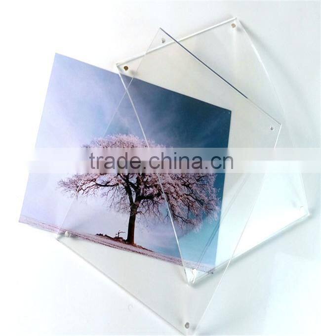 Desktop clear round acrylic photo booth frame wholesale