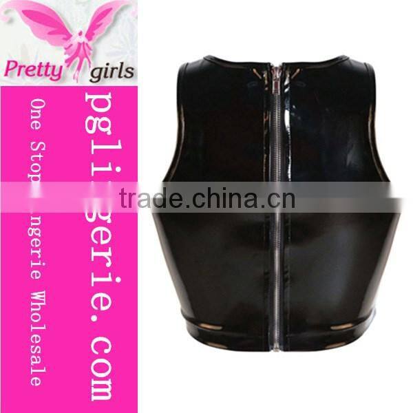 2016 Hot Sexy Crop Top For Girls Fashion Leather Ladies Tops