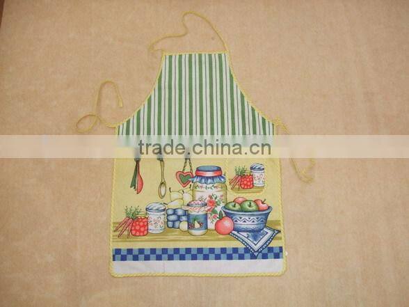 kitchen textile pigment printing kitchen apron fro cooking wholesale alibaba China Supplier