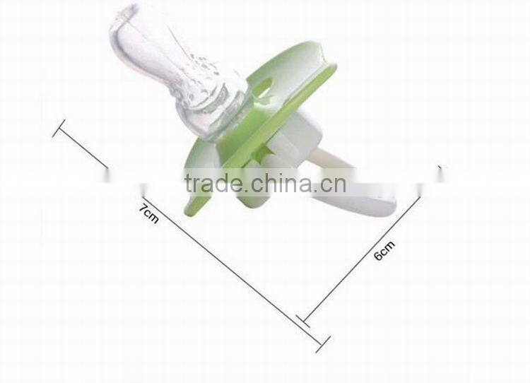 Baby accessories safe silicone round and flat head nipple funny baby pacifier