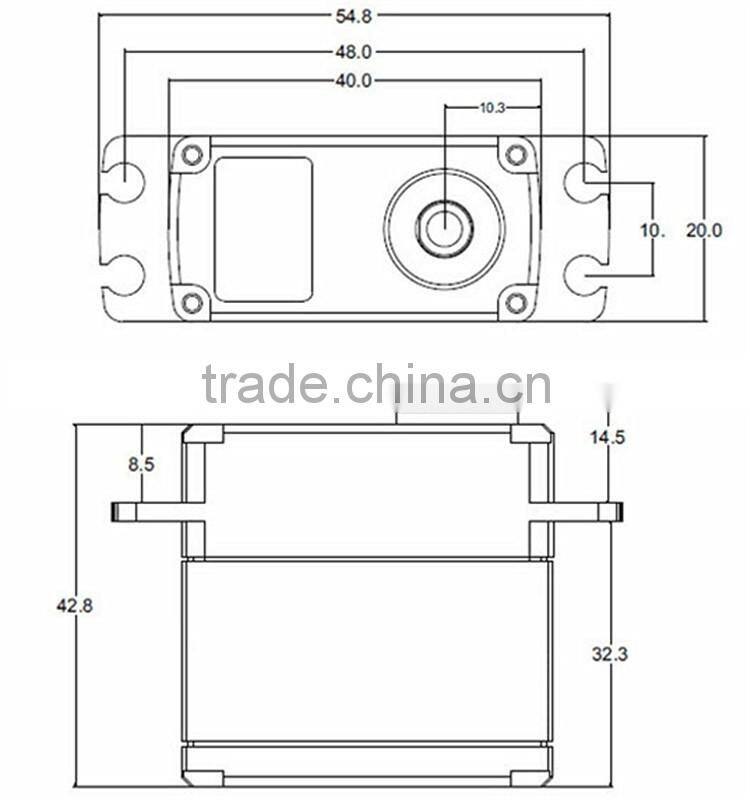 Precision DHV840 High torque coreless motor servo/high voltage titanium gear servo/digital servo for helicopter