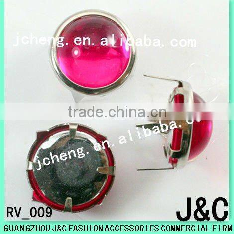 round rhinestone rivet