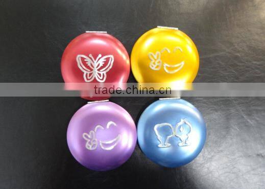 Steel gold Simple Compact Mirror Small Pocket Mirror