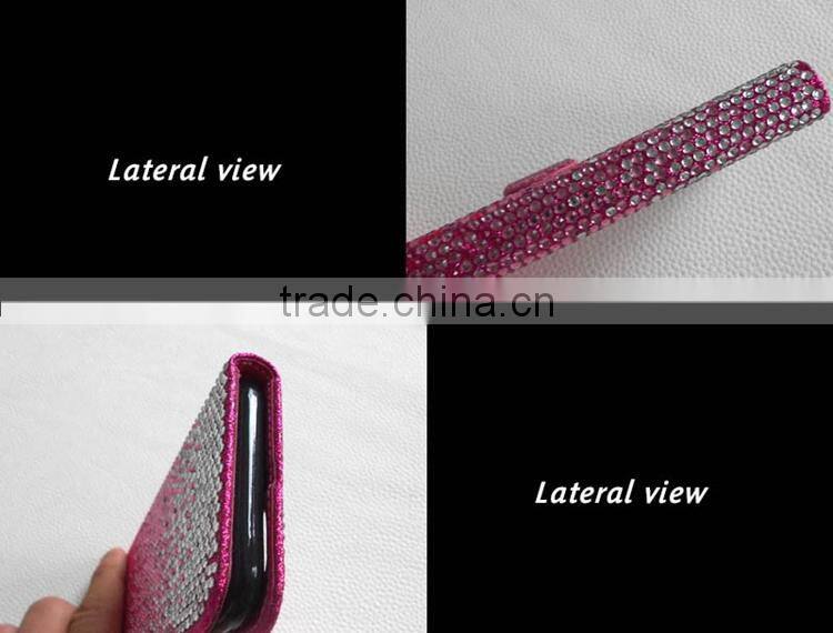 High Quality Diamond Leather Mobile Phone Case for iPhone 6 phone 6 plus