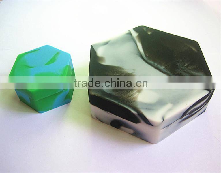 FDA food grade stackable non stick 26ml 2 compartments large platinum cured new style silicone dab rectangle stackable container