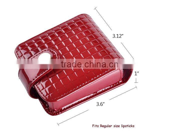 custom fashion design portable leather makeup case woman cosmetic bag
