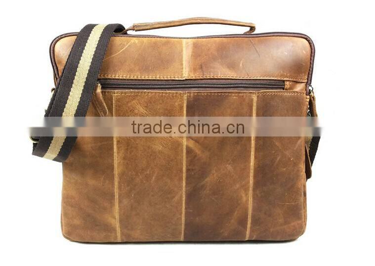 Boshiho vintage cowhide leather handle handmade travel bags organizer