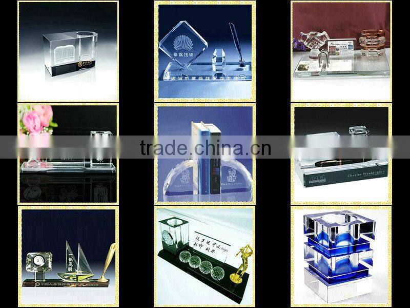 Pen Holder Crystal Office Desk Stationery Set For Business Souvenirs