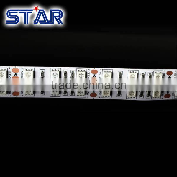 Pure white 5050SMD non-waterproof IP20 60led/m flexible strip with DC12V and yellow FPC for decoration