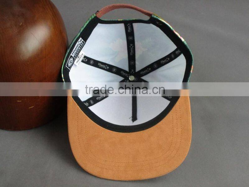 BSCI Aduit custom 5-panel snapback cap with printing logo