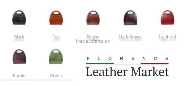Semi oval bag with built-in handle handbags italian bags genuine leather florence leather fashion