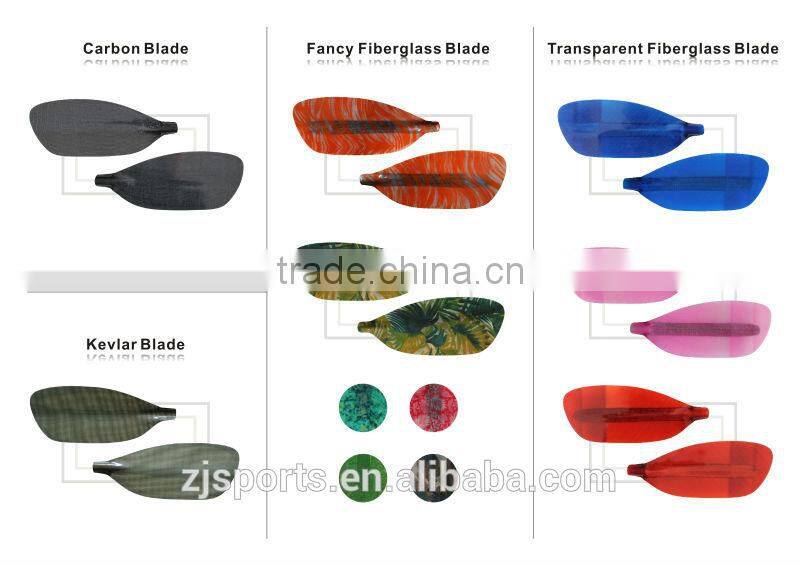 Transparent Fiberglass paddle Whitewater Canoe / Raft Paddle in China