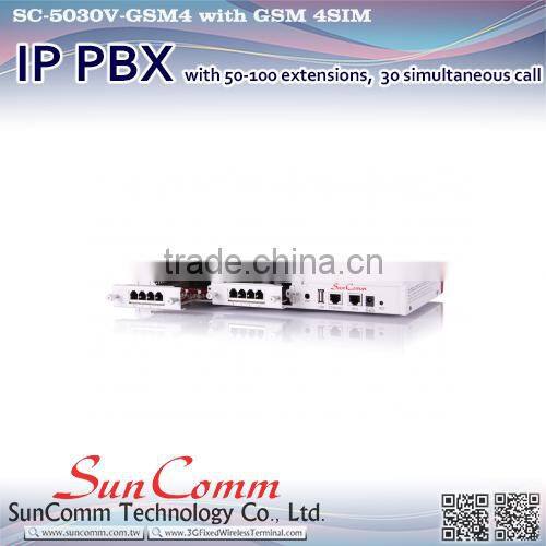 SC-5030V-GSM2 Office Wireless GSM 2SIM IP PBX with 50-100ext 30 simultaneous call