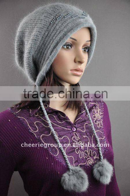 1M rabbit fur strips for garment accessory