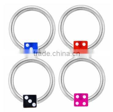 The hot sale Crystal Purple Titanium BCR Captive Ring nose & lip rings