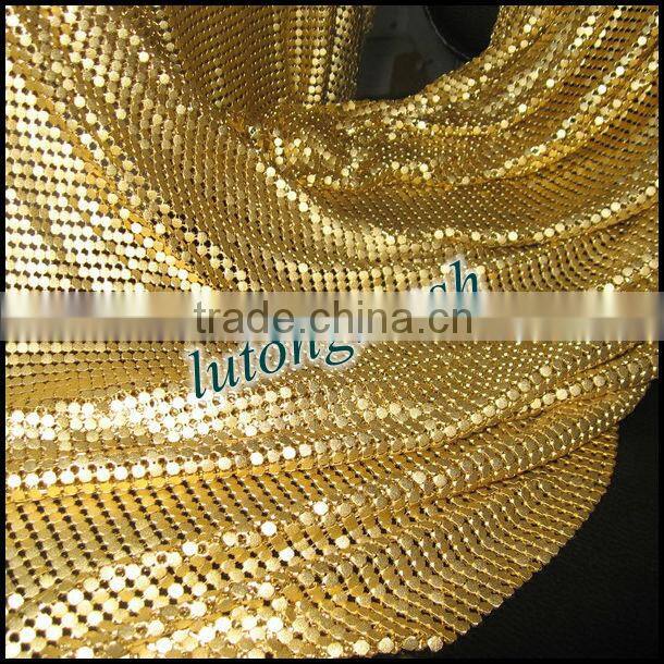 China wire mesh metallic sequin knit fabric for curtain drapery