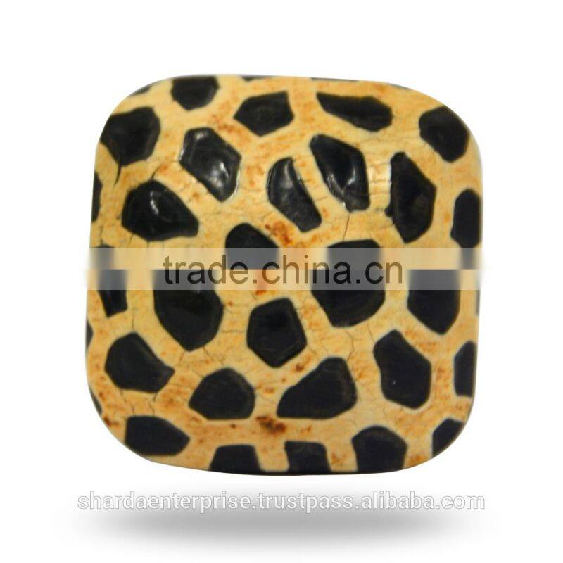 Acrylic Green Dice Colourful Knob