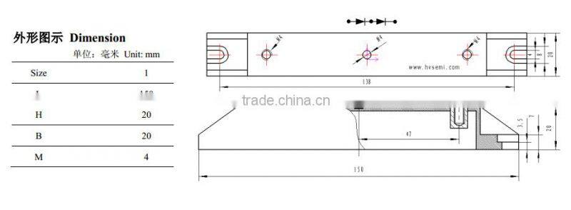 New Arrival Hot Sale HDQL8KV/1.0A single phase half bridge