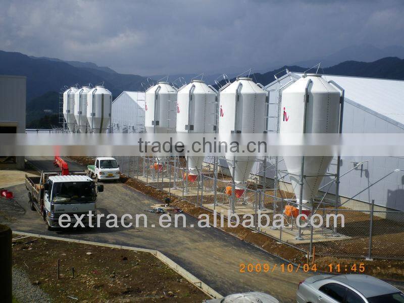 Fiberglass feed bin for poultry and livestock