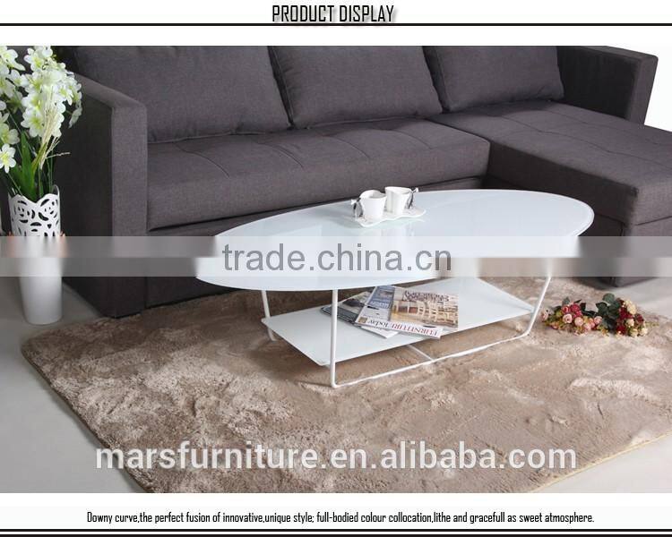 Cheap oval glass top white coffee tables