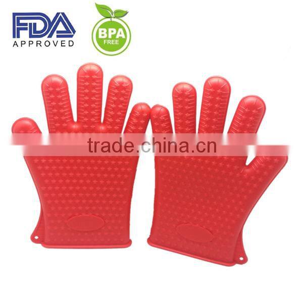 silicone finger tips gloves/silicone glove with five fingers