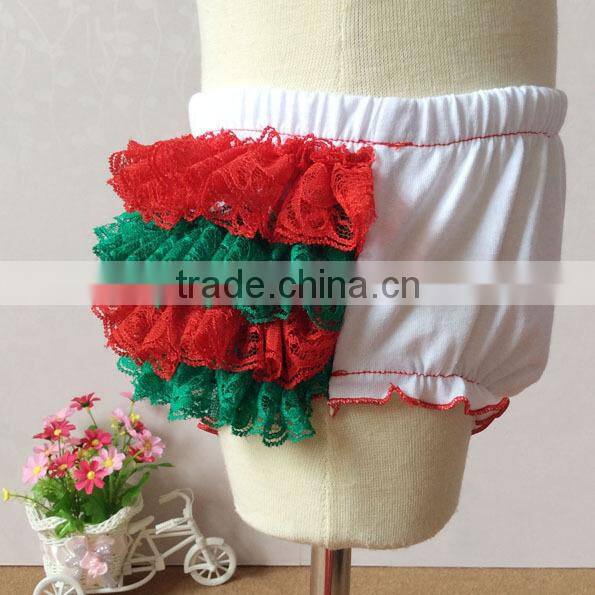 Hot Sale Girls Bloomer Soft Cotton Baby Bloomer Lace Ruffle Diaper Cover For Kids