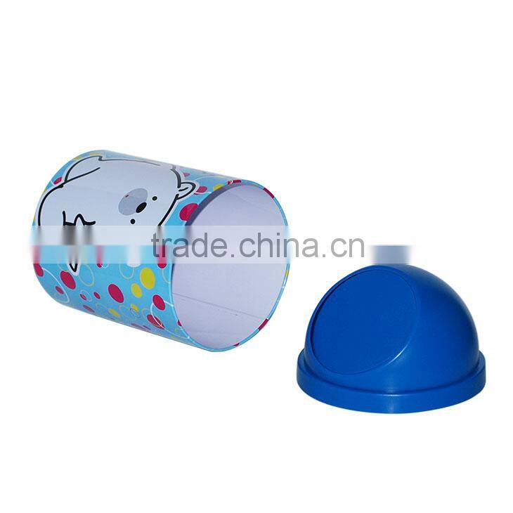 Tin household cartoon cute mini trash can