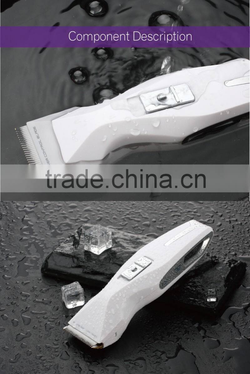Rechargeable waterproof Hair Clipper.Zinc-plated titanium.NI-MH battery.professional.Hair Trimmer. ceramic blade