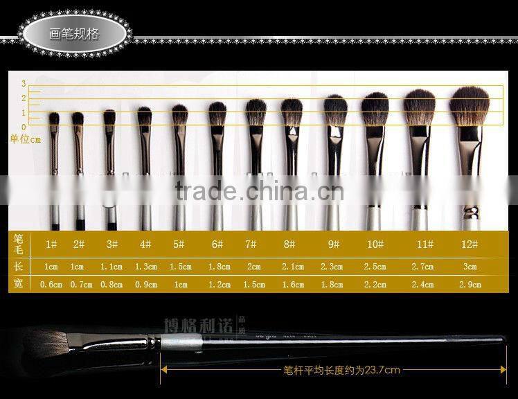in stock BGN-4218 Bergino 1-12# professional raccoon hair brush artist for oil painting acrylic painting and gouache painting