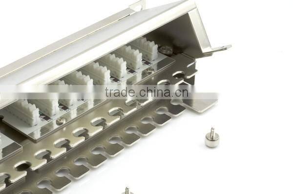 Network Solution 1U 48Port Cat6 Shielded STP 110 LSA IDC Modular Patch Panel