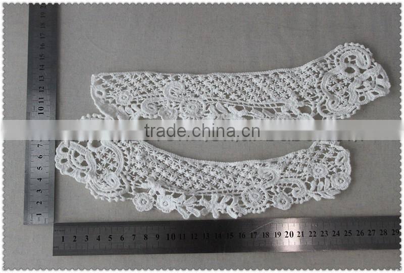 New Design cotton embroidered collars, natural color cotton collar for garments
