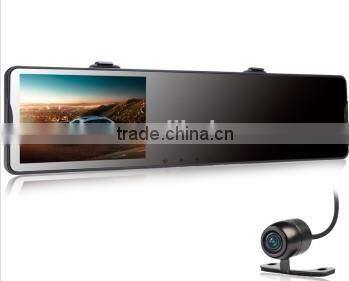 Vasens 168 Rearview Mirror Car DVR 4.3" LCD Hidden Dual Lens HD 720p Cycle Recording Car Dashboard camera