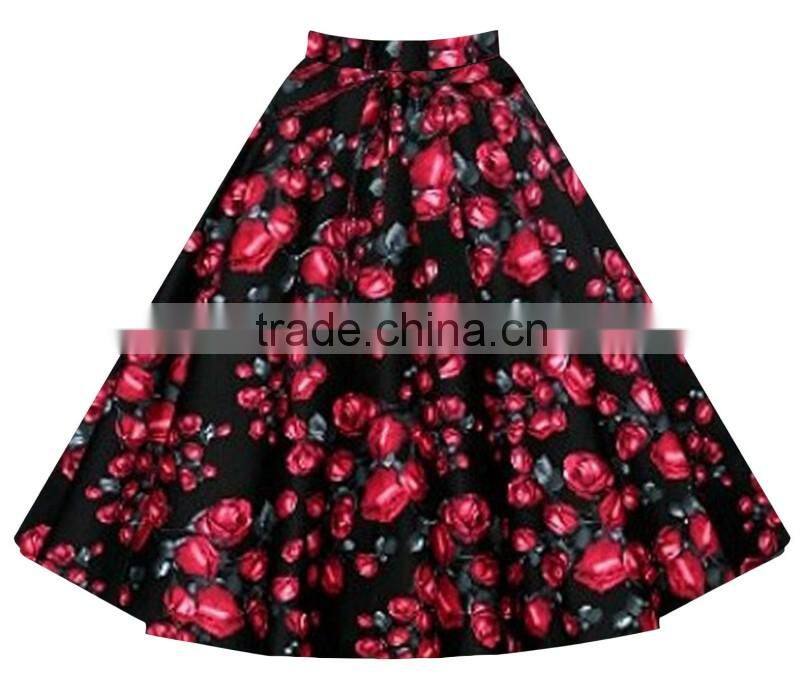 Bonvatt Women Lady Skirt Pleated Retro High Waist Skirt