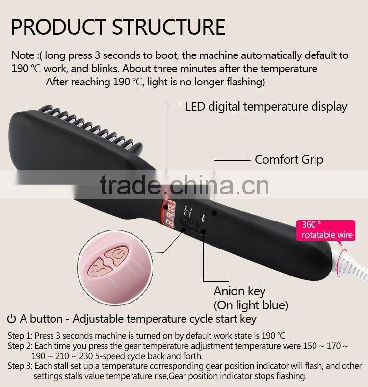 Black anion cheap hair curling brush