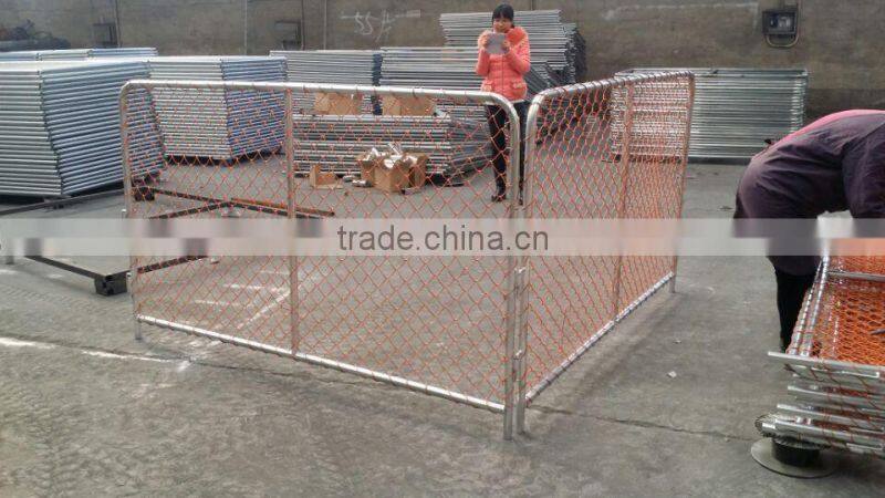 high safety temporary chain link fence with feet interlocking bar barricade(factory supply)