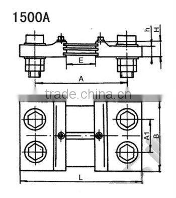 Russia type FL-13 series Shunt,class 0.5, 2000A/75mV