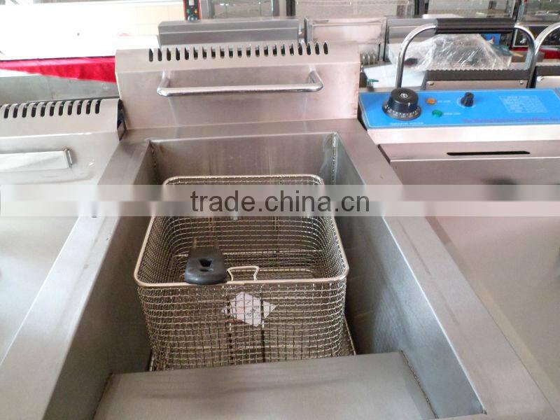 gas temeprature-controlled fat fryer (1-tank&1-basket)