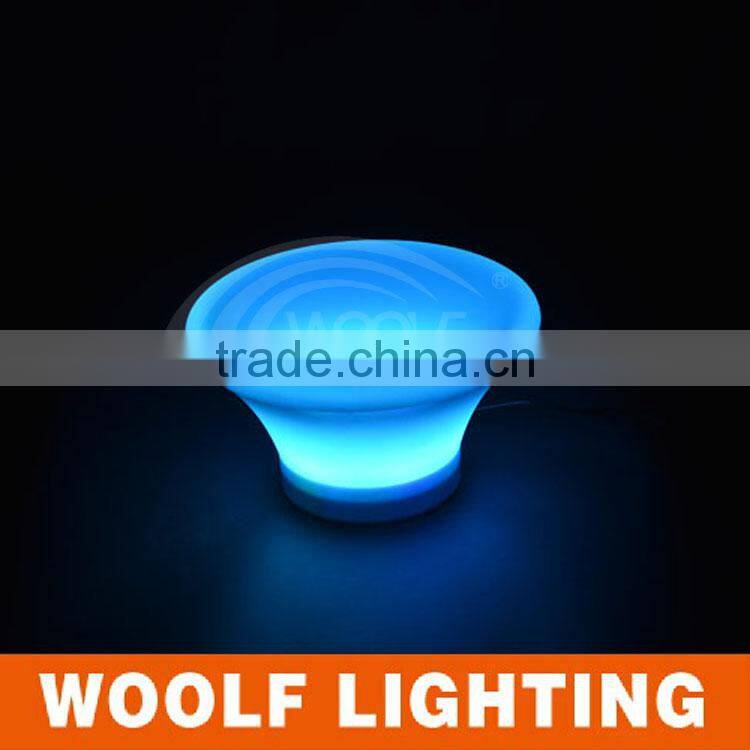 Outdoor garden plastic glowing rechargeable led fruit pots with remote control