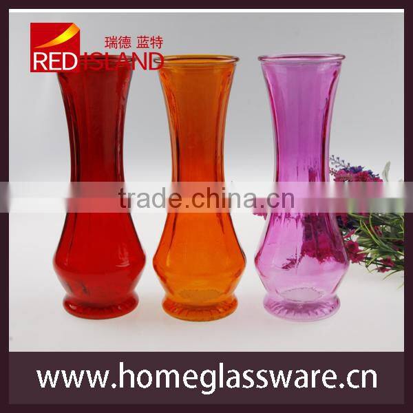 hotsale vintage glass swirled pattern flower bud vase