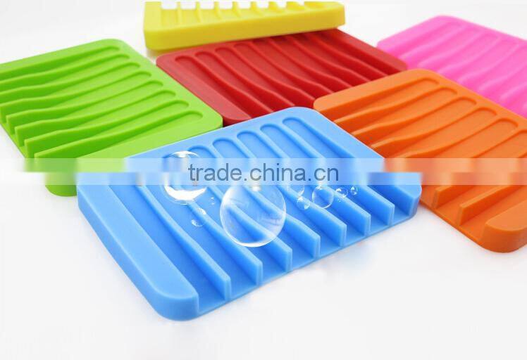 Silicone Soap Dish, Flow Soap Tray Dish,Silicone Flexible Bathroom Soap Holder Soapbox