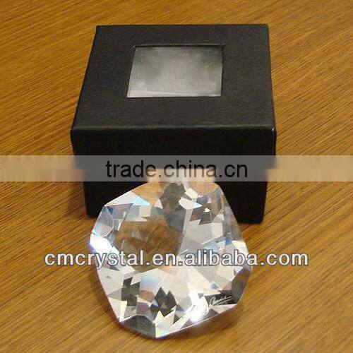 handcut crystal diamond paperweight on sale