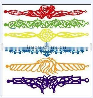 Cool tattoo designs hollow silicone bracelet